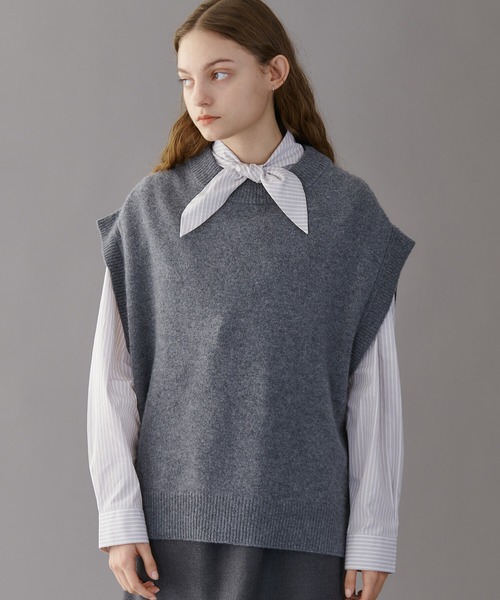 ベスト ADAWAS |〈別注〉カシミヤブレンド ニットベスト WOMEN ...