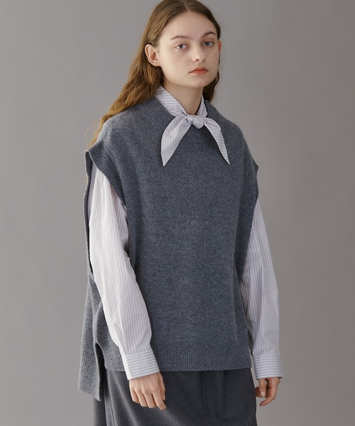 ベスト ADAWAS |〈別注〉カシミヤブレンド ニットベスト WOMEN ...