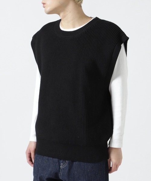 ベスト ジレ WHITELAND/ホワイトランド/RIB VEST レディース メンズ WHITELAND ベスト ジレ WHITELAND/ホワイトランド/RIB VEST