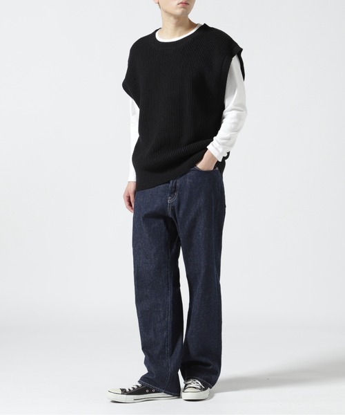 ベスト ジレ WHITELAND/ホワイトランド/RIB VEST レディース メンズ WHITELAND ベスト ジレ WHITELAND/ホワイトランド/RIB VEST