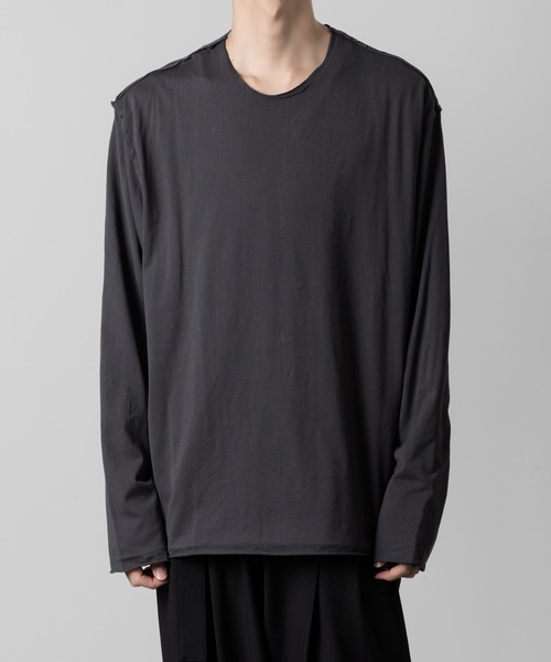 【関税込み】We11done グレー＆ブラック レイヤード 長袖Tシャツ オーバーラップエフェクト刺繍レイヤードTシャツ 22AW | GIVENCHY