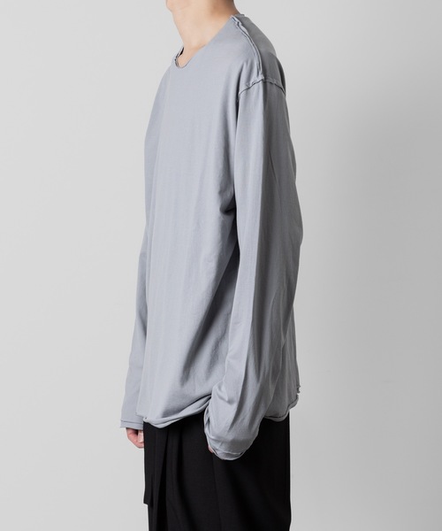 れれれ ピマコットン グレー M ATTACHMENT tシャツ 80/2 ピマコットンジャージー レイヤードL/S
