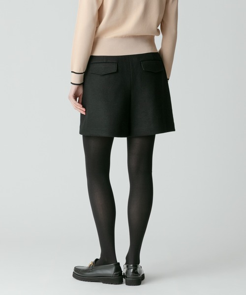 美品✨23AW アルアバイル ギャバマリンショートパンツ　パンツ ブラック allureville（アルアバイル） パンツ メルトンマリンショートパンツ