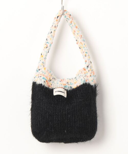バッグ トートバッグ ニット ファー ショルダーバッグ aimoha ハンドバッグ カラフルファーニットバッグ : ZOZOTOWN