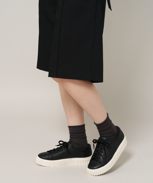 CLARKS アマリ・メイ ブラックレザー Clarks スニーカー Mayhill Walk /メイヒルウォーク（ブラック