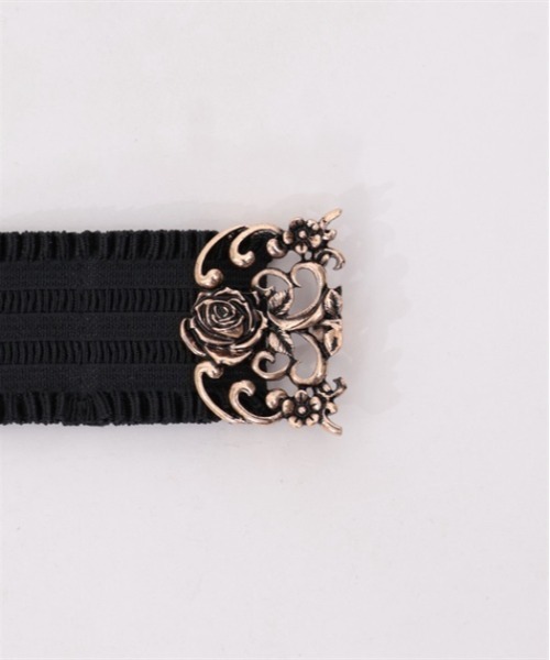 axesfemmePOETIQUE バンビゴムベルト・ゴールドとピンク♤新品 axes femme POETIQUE ベルト ハートチャームゴムベルト