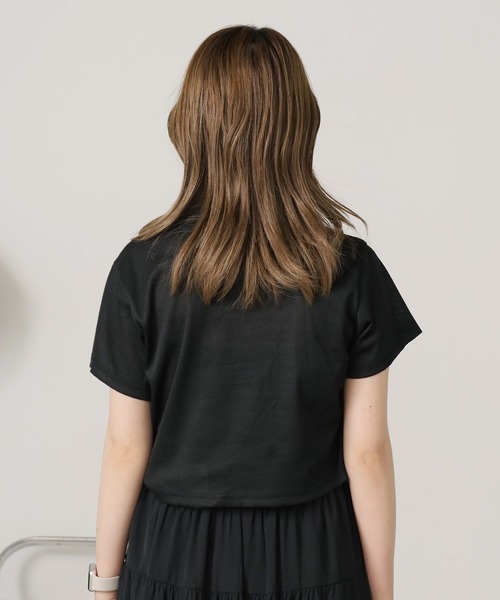AO2 tシャツ Double zipper Tops / Wジップトップス 半袖 シアー