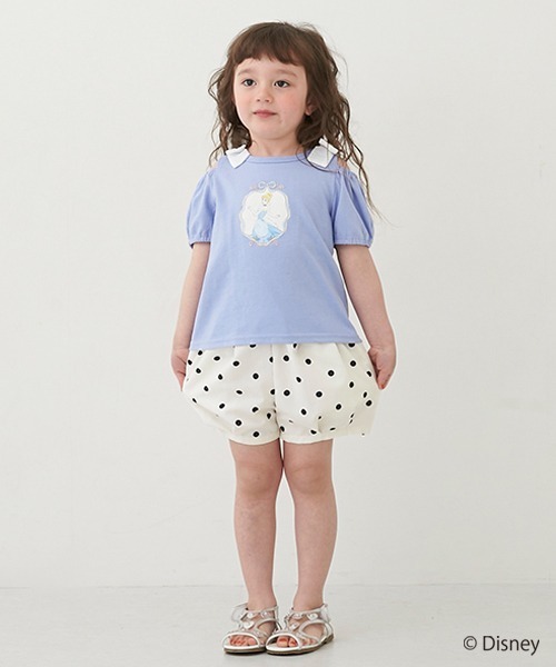 Disney（ディズニー） tシャツ 「Disney」2way肩リボンTシャツ キッズ