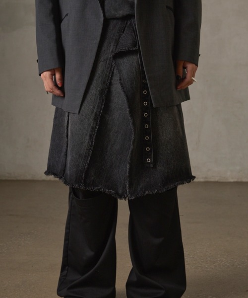 ヒ*ん様 GRANCY （グランシー）フリンジデザインデニムスカート GRANCY デニムスカート 「GRANCY」Fringedesign Denim Skirt