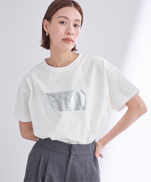 ur's tシャツ 箔プリントTシャツ レディース : ZOZOTOWN Yahoo