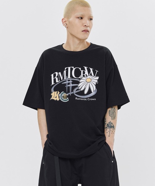 【ROMANTIC CROWN】24SS★シャイニング ボールド ロゴ Tシャツ ROMANTIC CROWN tシャツ 「UNISEX」ROMANTIC CROWN