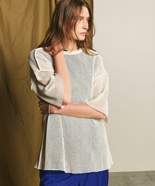 MAISON SPECIALメッシュTシャツ UNISEX》Prime-Over Mesh Crew Neck T-shirt/プライムオーバー