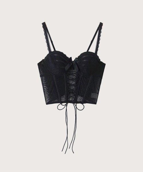 キャミソール カップインレースフィッシュボーンキャミ Cup In Lace Fishbone Cami