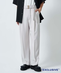 上質　CULLNI STUDIOUS ネイビー ストライプ スラックス CULLNI（クルニ）の「STUDIOUS別注 WIDE STRAIGHT SLACKS STRIPE