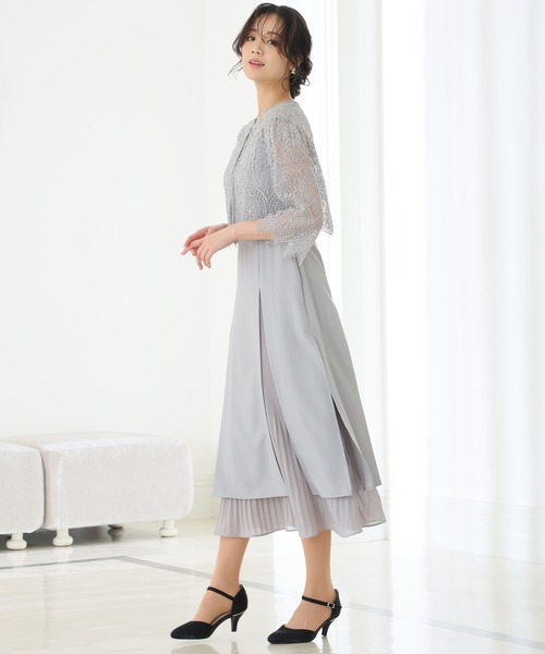 PourVous ドレス 七分袖＆ロング パーティードレス セットドレス