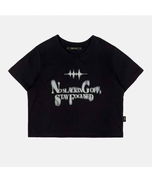 [HOLYNUMBER7] キュービック クロップド Tシャツ *韓国人気 HOLY NUMBER 7 tシャツ 「HOLY 7」Girl's hip-hop CROP T-SHIRTS