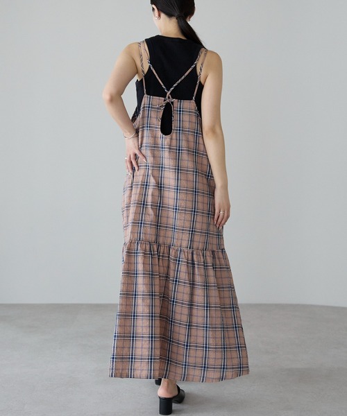 PREFERIR（プレフェリール） ワンピース チェック ダブルストラップ