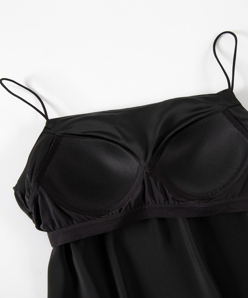 DAY CLOSET キャミソール レディース サテン風スクエアネック