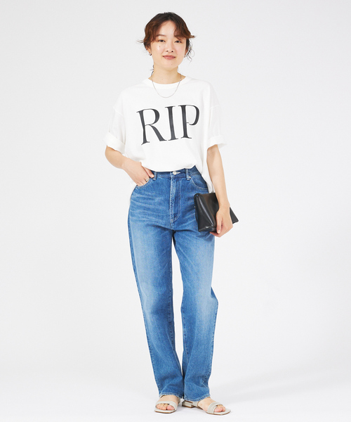 margaux tシャツ 「MARGAUX」RIP/GIVE ロゴTシャツ レディース