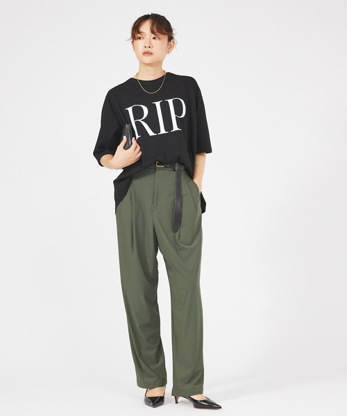 margaux tシャツ 「MARGAUX」RIP/GIVE ロゴTシャツ レディース