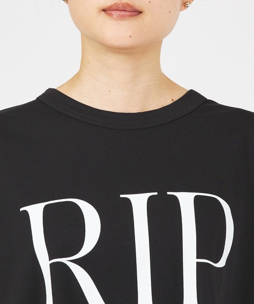 margaux tシャツ 「MARGAUX」RIP/GIVE ロゴTシャツ レディース