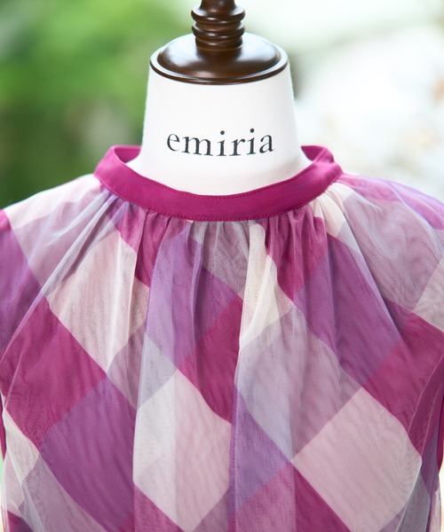 超お得！　emiriawiz　フレア　チェック　ドッキングワンピース　Sサイズ emiriawiz ワンピース Belted check flare one-piece : ZOZOTOWN