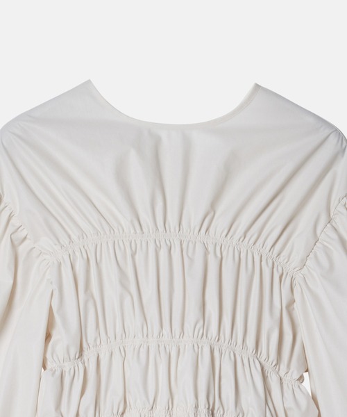 LE CIEL BLEU / ホワイトダンガリーリボンシャツ / 16SS LE CIEL BLEU - LE CIEL BLEU / ホワイトダンガリーリボンシャツ