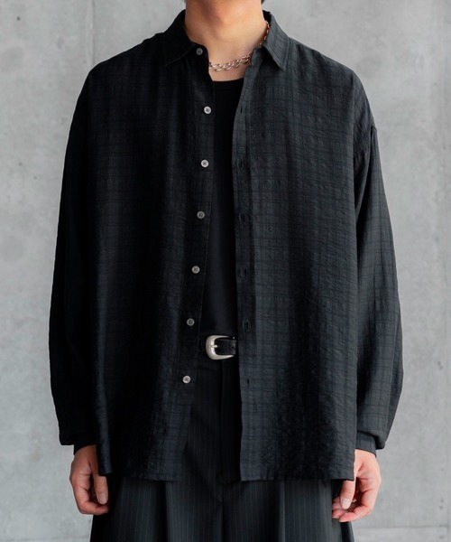 SINSS シャツ Check sheer shirt / チェックシアーシャツ メンズ