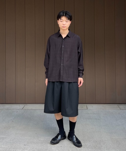 SINSS シャツ Check sheer shirt / チェックシアーシャツ メンズ