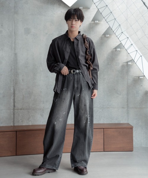 SINSS シャツ Check sheer shirt / チェックシアーシャツ メンズ