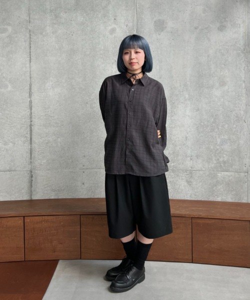 SINSS シャツ Check sheer shirt / チェックシアーシャツ メンズ