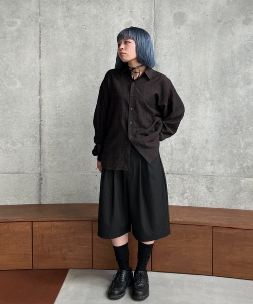 SINSS シャツ Check sheer shirt / チェックシアーシャツ メンズ