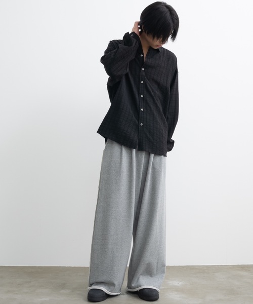 新品未使用！YOKEチェックシアーシャツMサイズ SINSS シャツ Check sheer shirt / チェックシアーシャツ メンズ