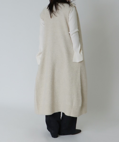ベスト ジレ yak alpaca long gilet(ヤクアルパカロングジレ) レディース DRESSLAVE ベスト ジレ yak alpaca long gilet(ヤクアルパカ