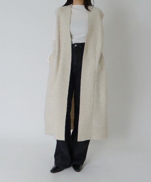 ベスト ジレ yak alpaca long gilet(ヤクアルパカロングジレ) レディース DRESSLAVE ベスト ジレ yak alpaca long gilet(ヤクアルパカ