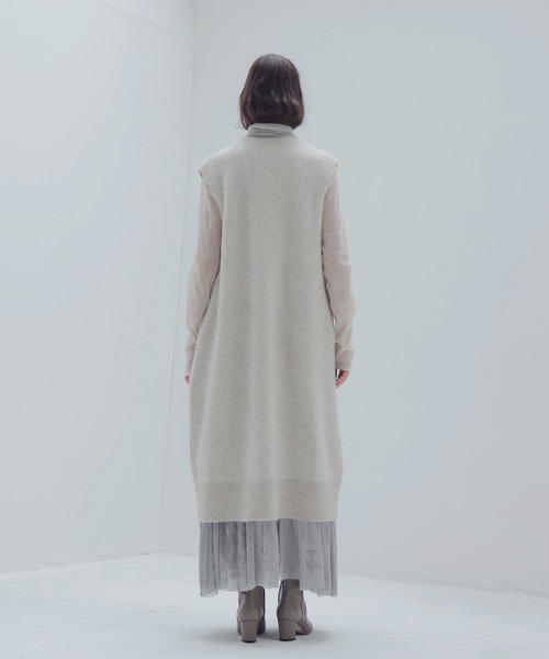 ベスト ジレ yak alpaca long gilet(ヤクアルパカロングジレ) レディース DRESSLAVE ベスト ジレ yak alpaca long gilet(ヤクアルパカ