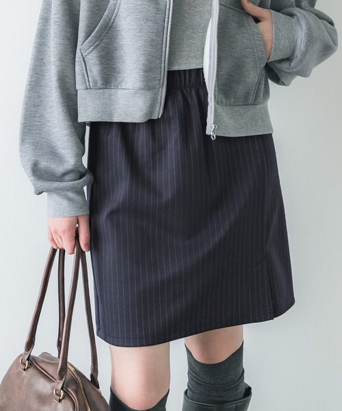 CATCOCOON 2024コレクションWEDNESDAYストライプスカート 黒 coca スカート ストライプミニスカート : ZOZOTOWN Yahoo!店