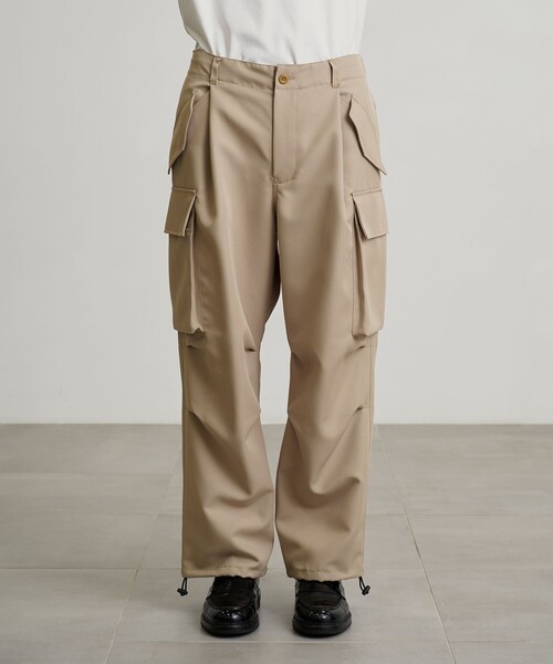 PUBLIC TOKYO ワンタックスラックスパンツ センタータックデニムパンツ(1 BLACK): : ウィメンズ｜PUBLIC