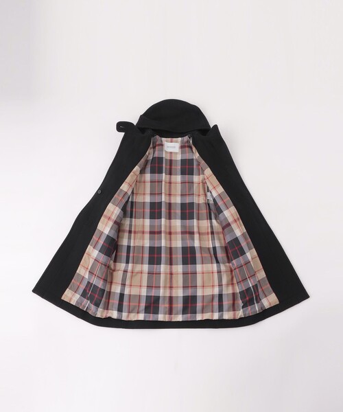 レディース 100％ウール地のダブルフェイスのダッフルコート ウール