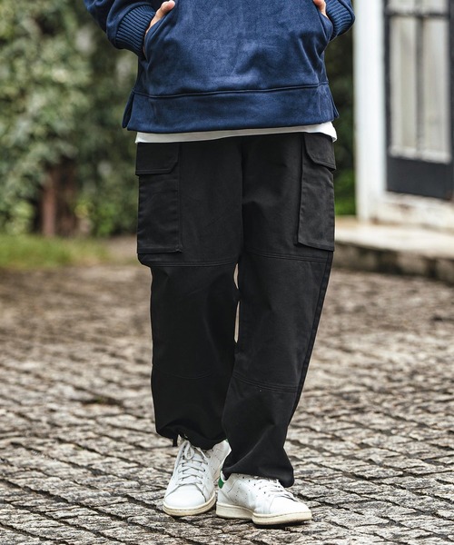 CAMBIO（カンビオ） カーゴパンツ mp12896- Back Satin Wide Straight