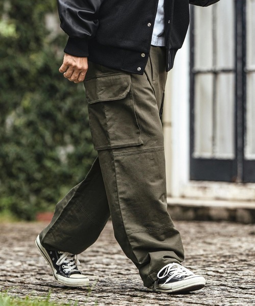 CAMBIO（カンビオ） カーゴパンツ mp12896- Back Satin Wide Straight