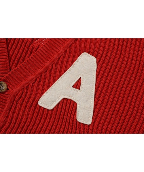 A BATHING APE カーディガン COLLEGE CARDIGAN レディース