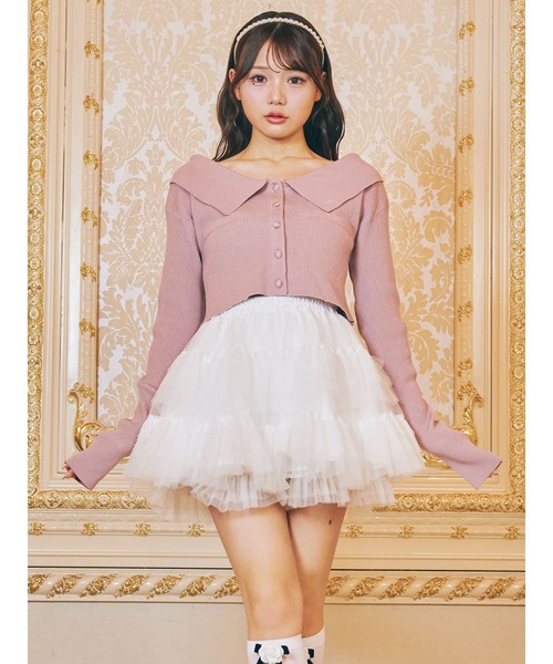 Me roir チュールティアードドーリーキャミOP