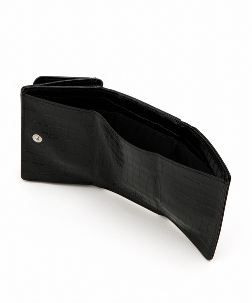 Casselini 黒 リボン三つ折り財布 キャセリーニ Casselini 黒 リボン三つ折り財布 キャセリーニ