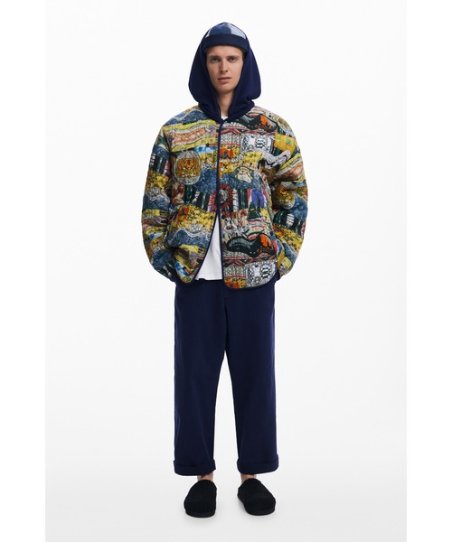 Desigual（デシグアル） パーカー リバーシブルプリント×無地長袖