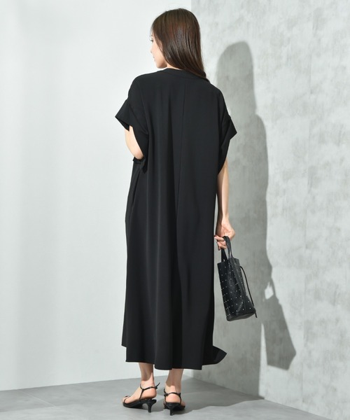 INTERPLANET ワンピース 「CLOCHE」接触冷感Vネック