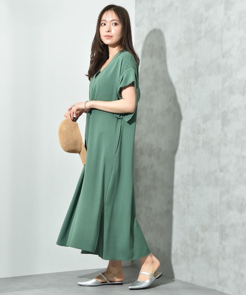 ワンピース CLOCHE INTERPLANET ワンピース 「CLOCHE」接触冷感Vネック