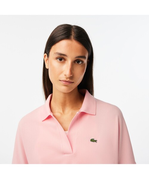 [LACOSTE] рубашка-поло с коротким рукавом S Pink Lady -s