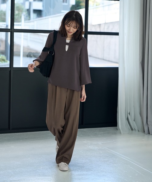 ブラウス シャツ さらさらツイルフロントバーブラウス レディース STYLE DELI ブラウス シャツ さらさらツイルフロントバー