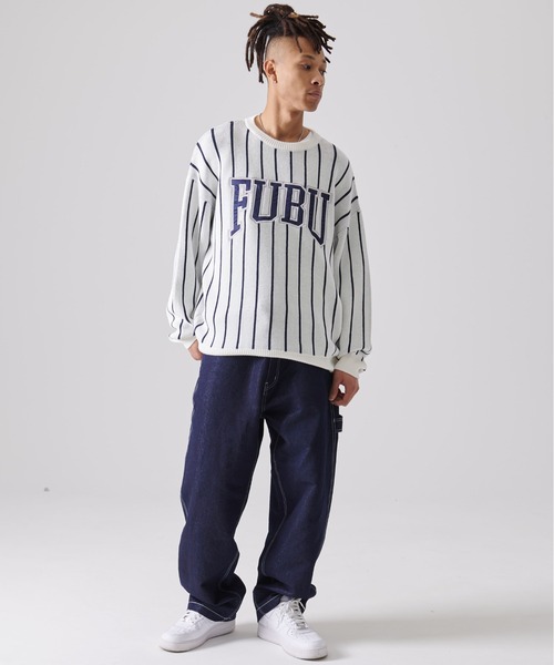 FUBU（フブ） セーター ニット ブランド ロゴ 刺繍 ワッペン
